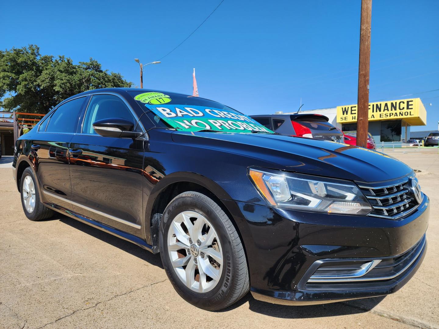 2017 BLACK /BLACK Volkswagen Passat S (1VWAT7A36HC) with an L4 engine, 6A transmission, located at 2660 S.Garland Avenue, Garland, TX, 75041, (469) 298-3118, 32.885387, -96.656776 - Welcome to DallasAutos4Less, one of the Premier BUY HERE PAY HERE Dealers in the North Dallas Area. We specialize in financing to people with NO CREDIT or BAD CREDIT. We need proof of income, proof of residence, and a ID. Come buy your new car from us today!! This is a very well cared for 2017 VW - Photo#1